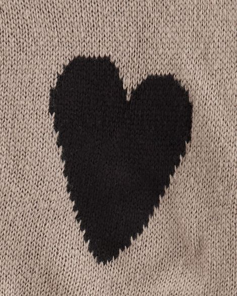Jacquard Heart Mohair Blend Sweater main image 1