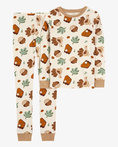  Product image 1 of Kid 2-Piece Thanksgiving 100% Snug Fit Cotton Pajamas