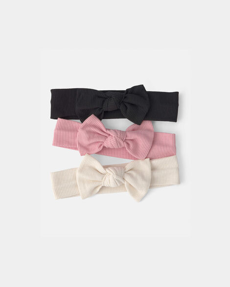 baby girl 3-pack solid headbands