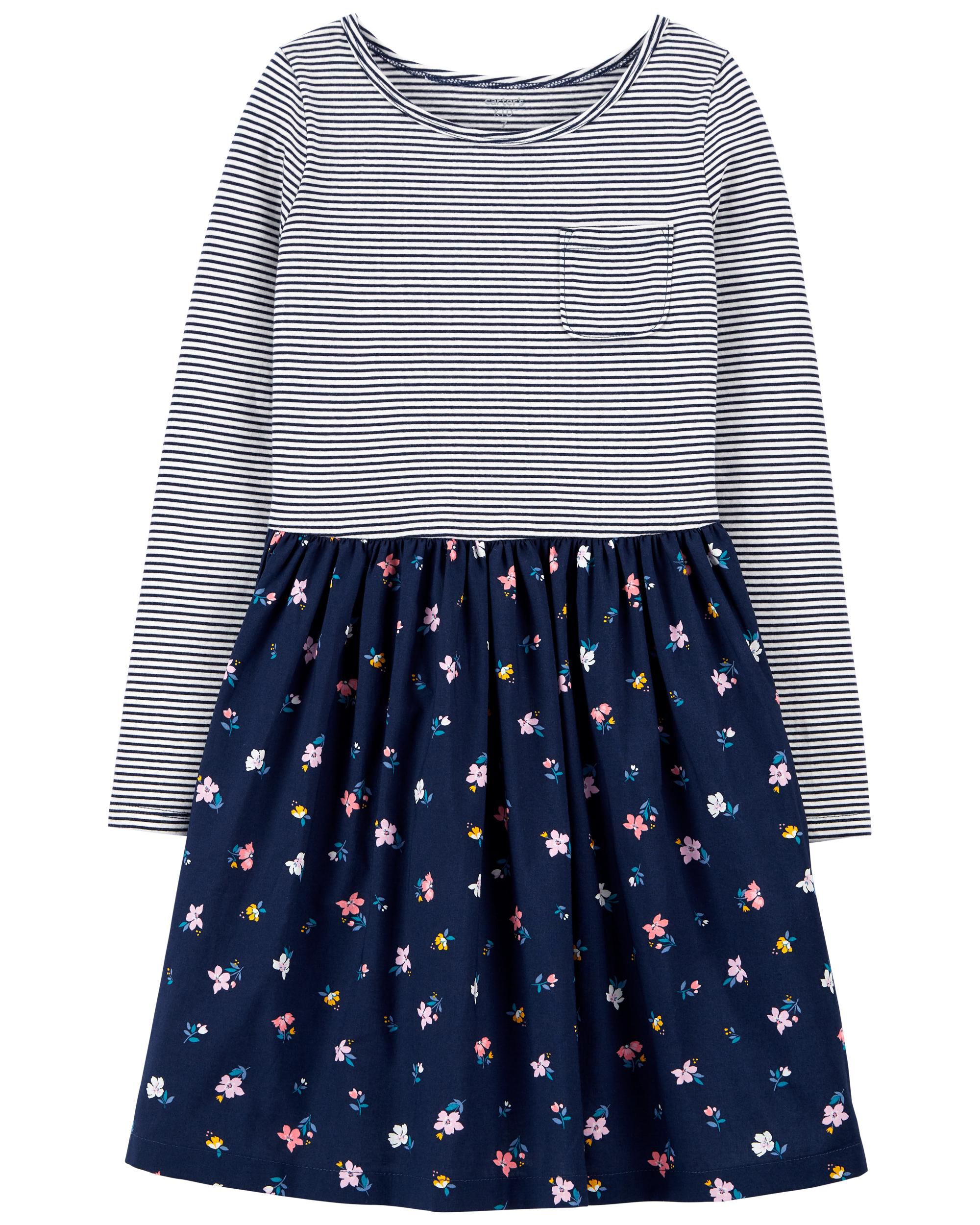 *CLEARANCE* Mixed Print Cotton Dress