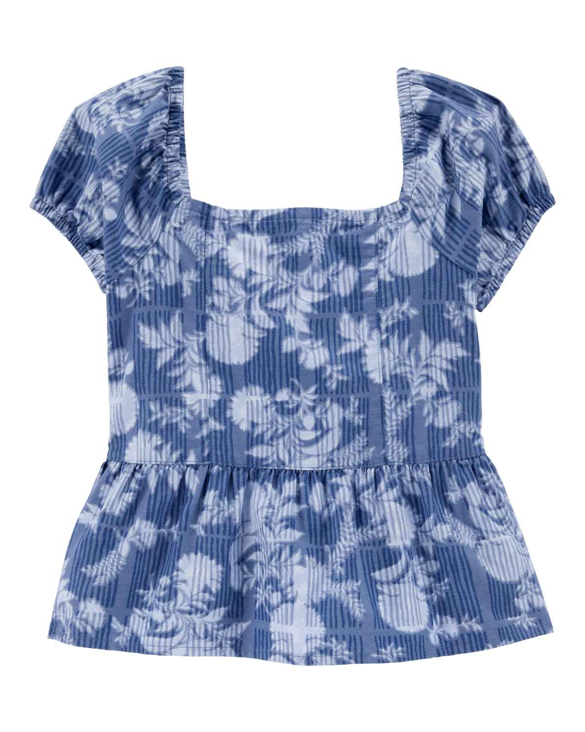 Kid Floral Peplum Top - Blue - OshKosh | Carter's