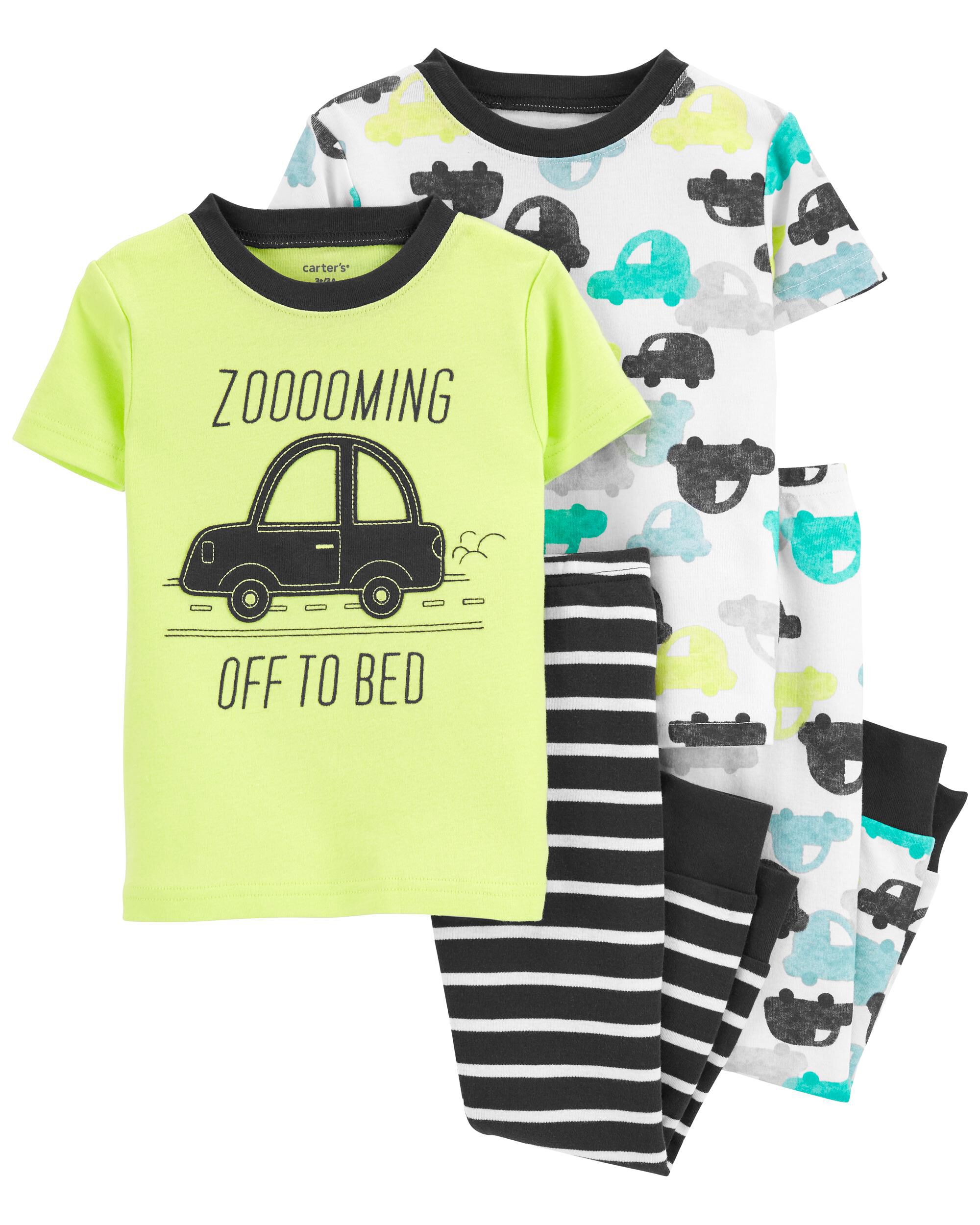 Toddler 4 Piece Cars 100 Snug Fit Cotton Pajamas Carter s Carter s