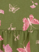 Green - Kid Floral Jersey Dress, Selected