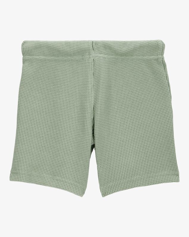 Product image 2 of Baby Waffle Knit Drawstring Shorts - Green