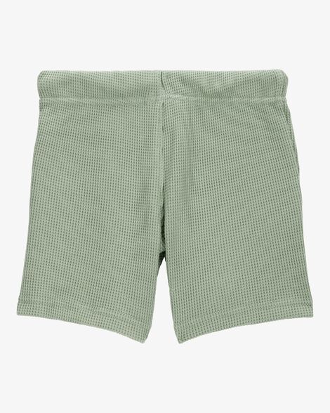 Product image 2 of Baby Waffle Knit Drawstring Shorts - Green