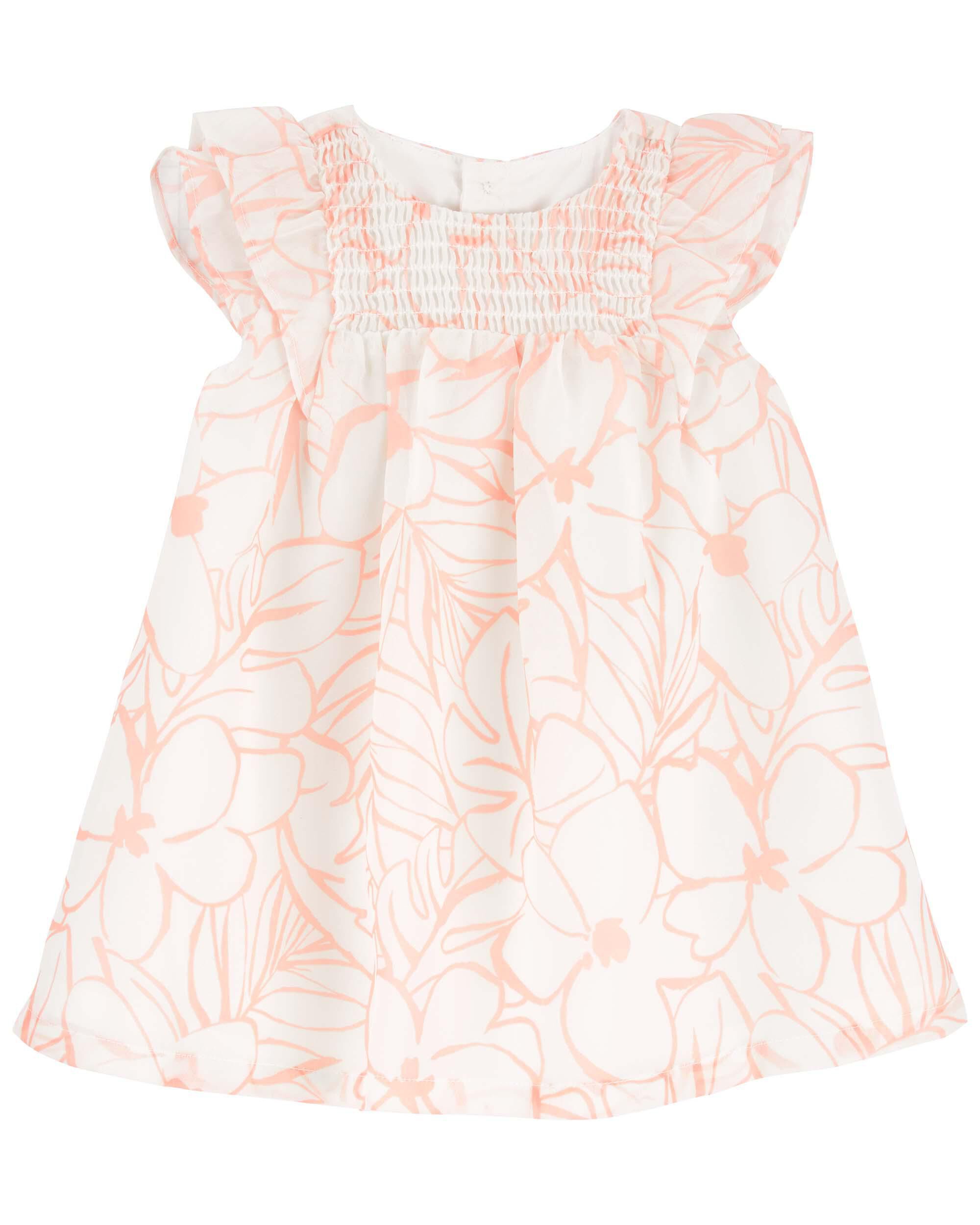 Baby Smocked Floral Print Dress - Carter's | Carter's