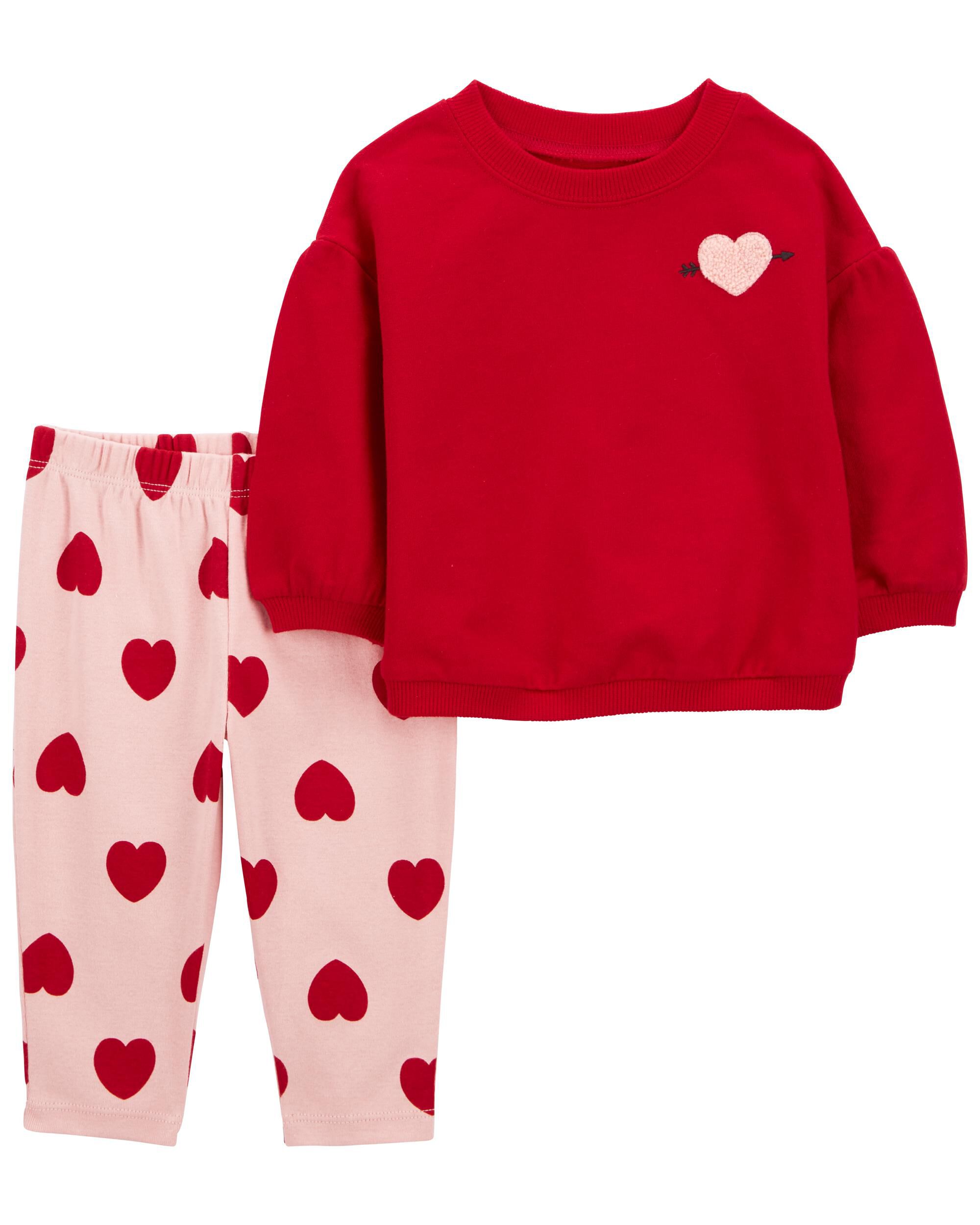 Baby 2 Piece Heart Sweatshirt Pant Set Carter s Carter s