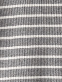 Grey - Toddler Organic Cotton Ribbed Sweater Knit Set in Stripes, Selected