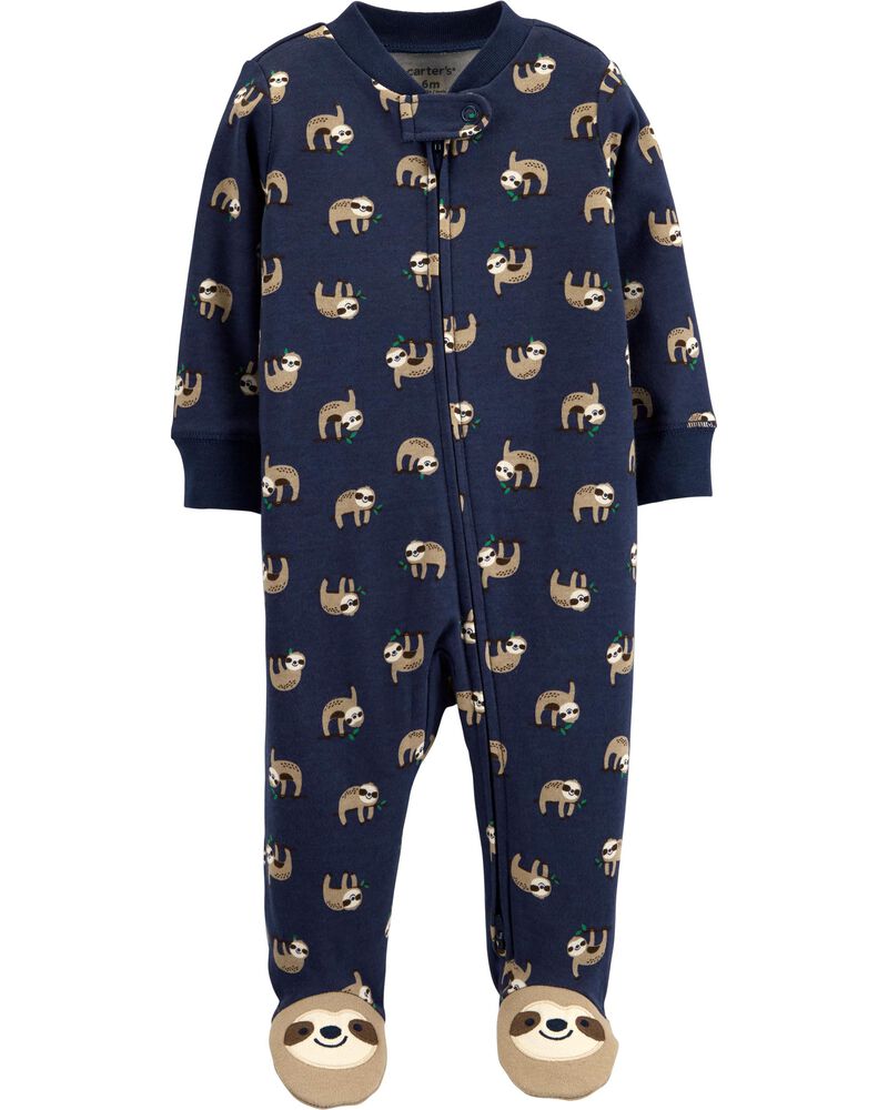 Sloth 2 Way Zip Cotton Sleep Play Carters Com