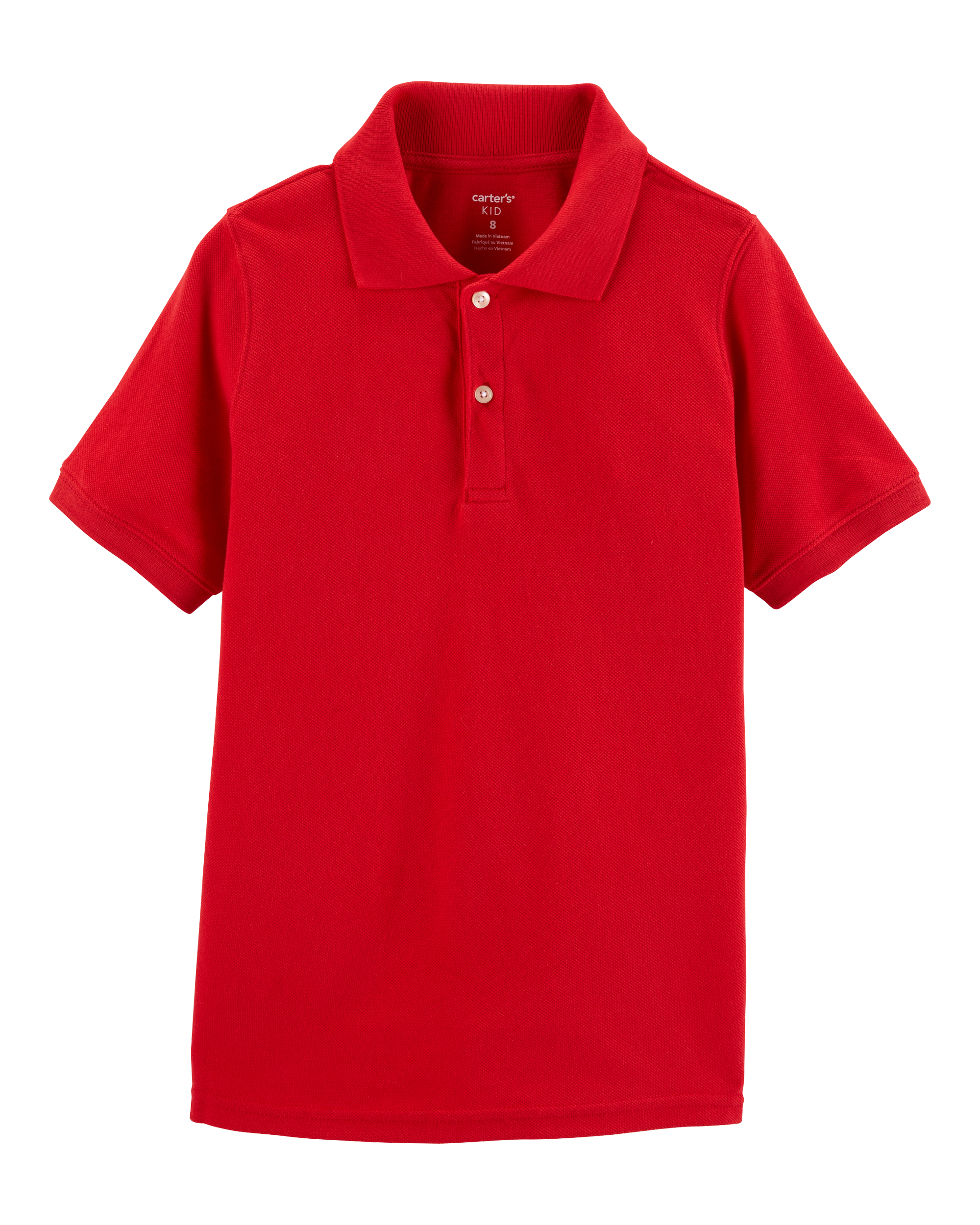 Boys Piqué Uniform Polo - Red
