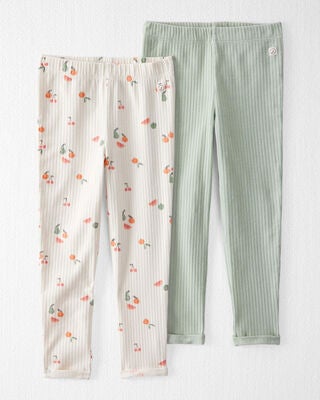 Product image 1 of Toddler 2-Pack Organic Cotton Rib Leggings