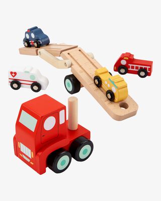 Product image 2 of Toddler Wooden Rescue Car Carrier