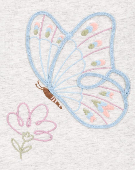  Product image 2 of Baby Butterfly Long-Sleeve Peplum Top - Grey