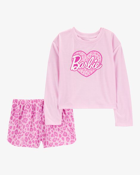  Product image 1 of Kid Barbie Loose-Fit 2-Piece Pajamas - Pink