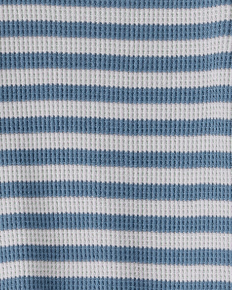 Baby Striped Waffle Knit Pajamas Made with Organic Cotton