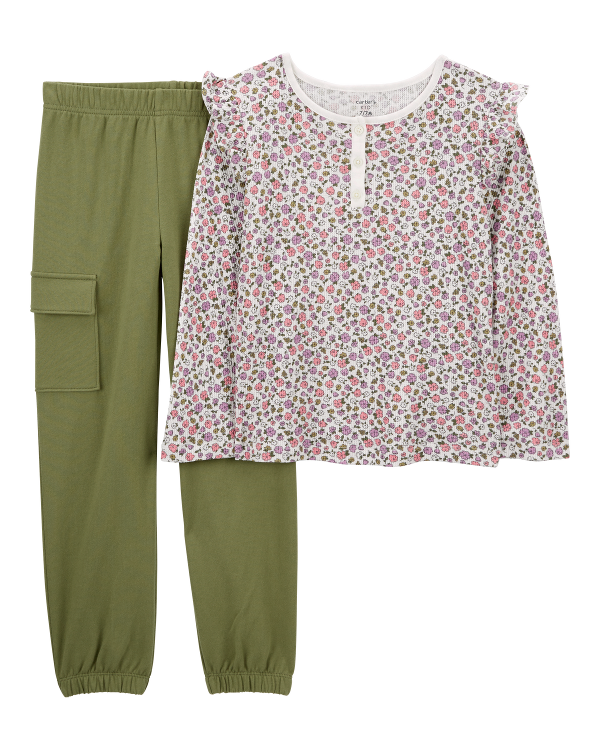 Kid 2-Piece Floral Top & Pant Set