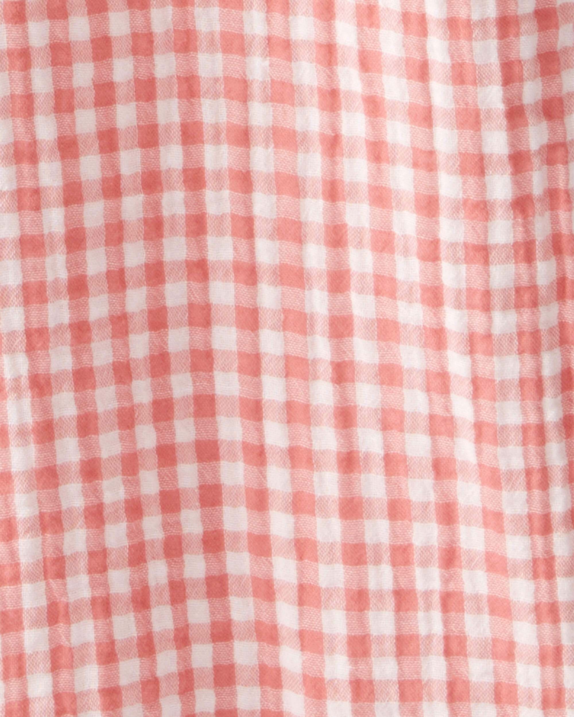 Kid Organic Cotton Gauze Gingham Jumpsuit - Little Planet