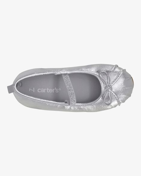  Product image 4 of Toddler Ballet Slippers - Silver