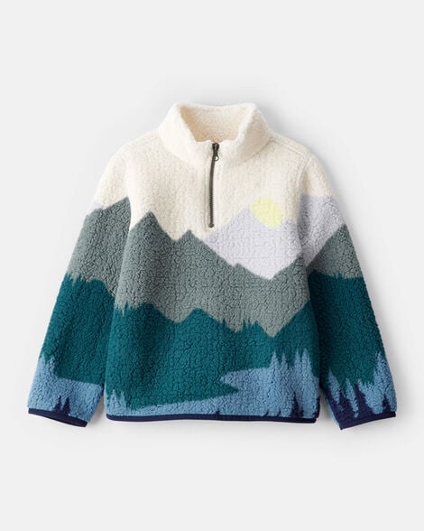 Boys Mountain Quarter-Zip Sherpa Pullover