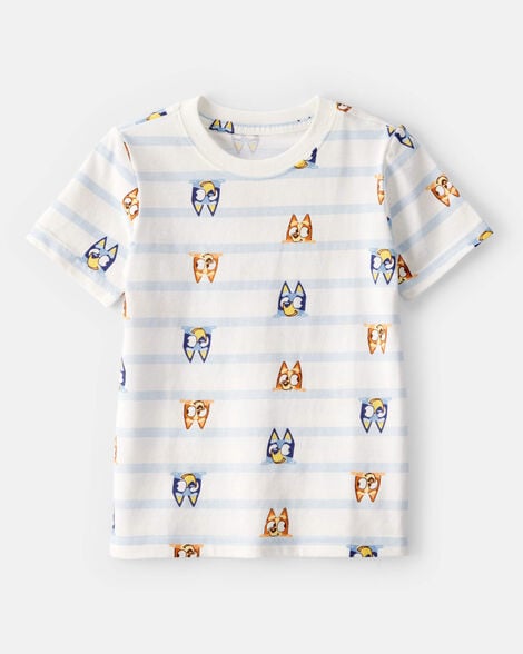 toddler striped bluey short-sleeve graphic tee
