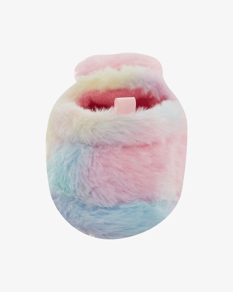  Product image 3 of Rainbow Heart Faux Fur Loafer Slippers