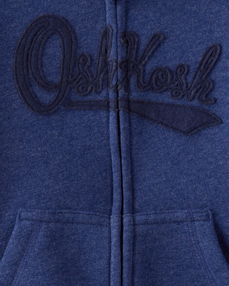 Product image 3 of Toddler Boy OshKosh Fleece Logo Zip Jacket - Navy