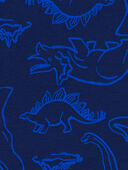 Grey/Navy - Toddler 4-Piece Dinosaur Cotton Blend Pajamas, Selected