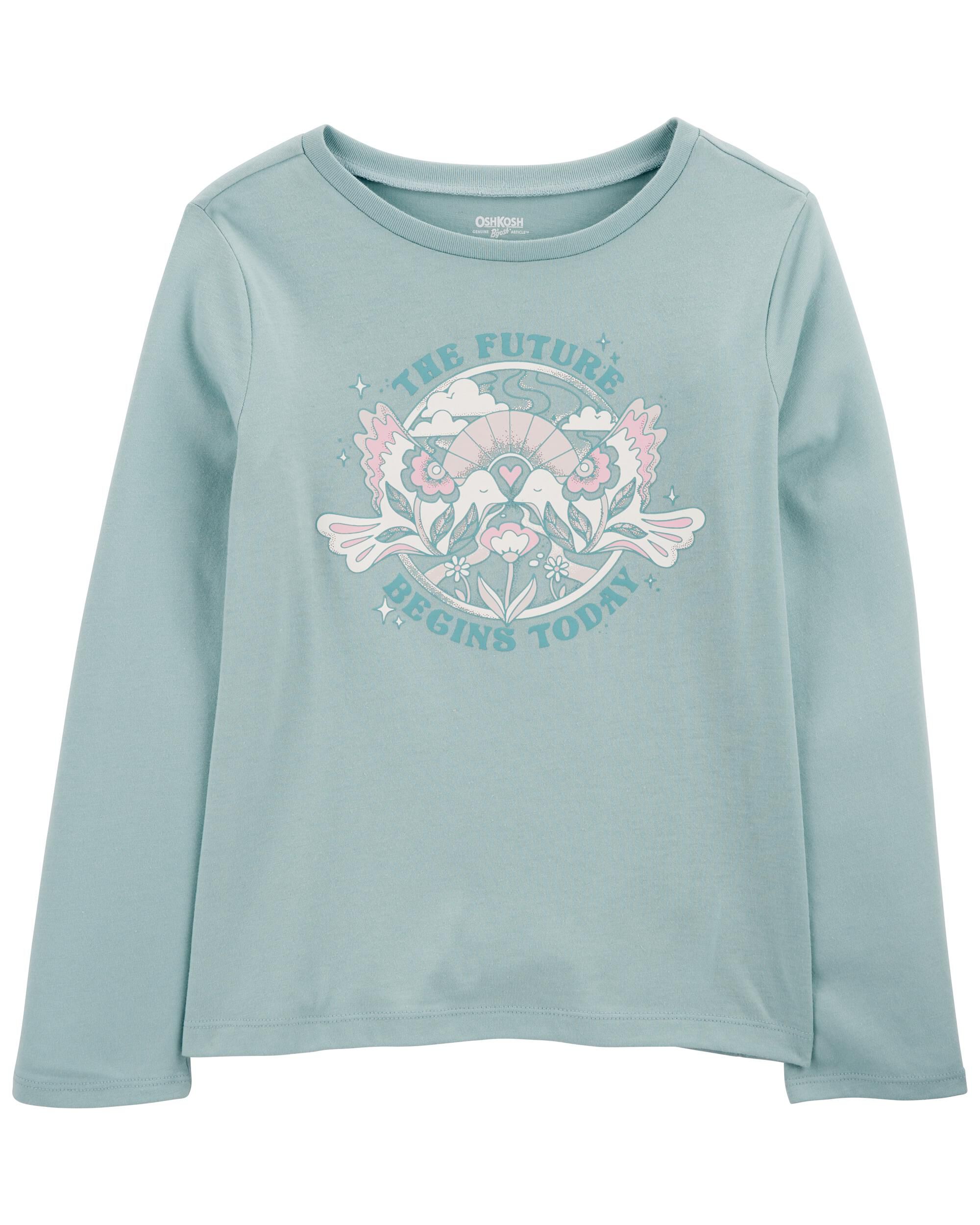 Kid Diamond-Print Long-Sleeve Shirt - Blue - OshKosh | Carter's