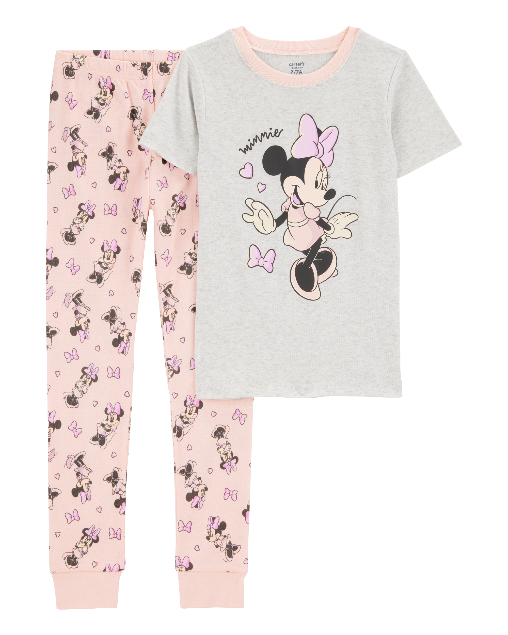 Kid Minnie Mouse Snug Fit Cotton 2-Piece Pajamas