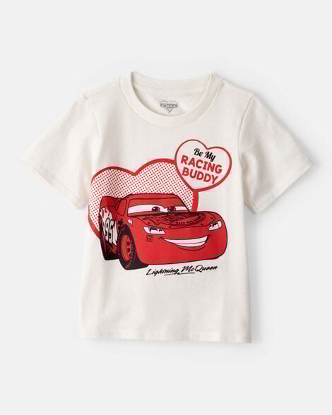 toddler boy valentine's day ©disney/pixar cars short-sleeve graphic tee - ivory