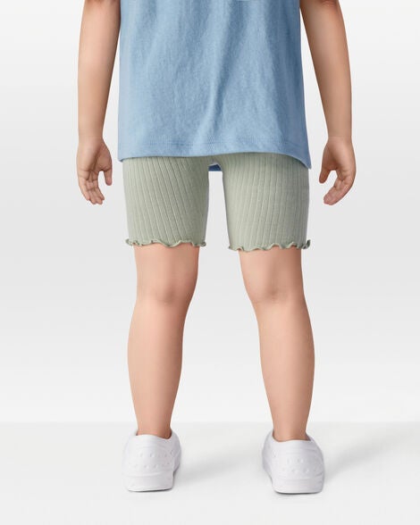  Product image 3 of Toddler Ribbed Bike Shorts - Green