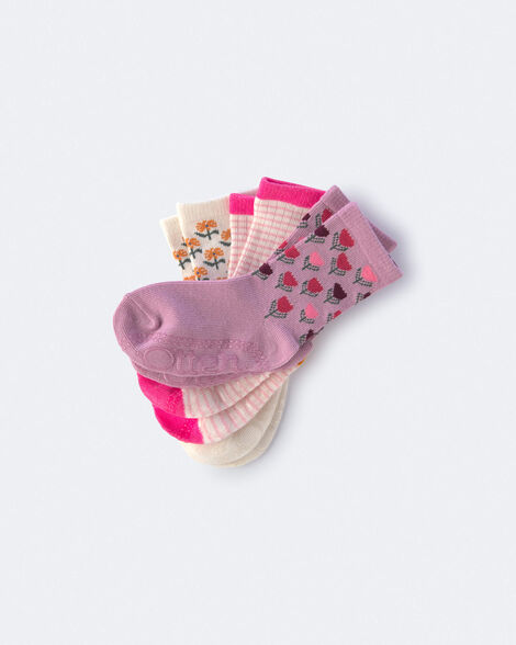 Toddler Girl 3-Pack Floral Crew Socks