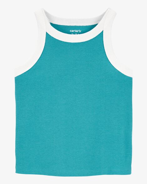 Product image 1 of Toddler Ribbed Double Dutch Tank - Turquoise