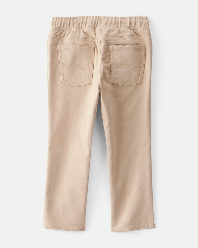 Product image 2 of Toddler Boy Cotton Pull-On Fashion Pants - Tan