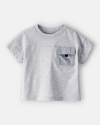 Product image 1 of Baby Boy Short-Sleeve Pocket Tee - Grey