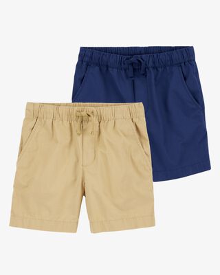 Product image 1 of Kid 2-Pack Pull-On Poplin Shorts