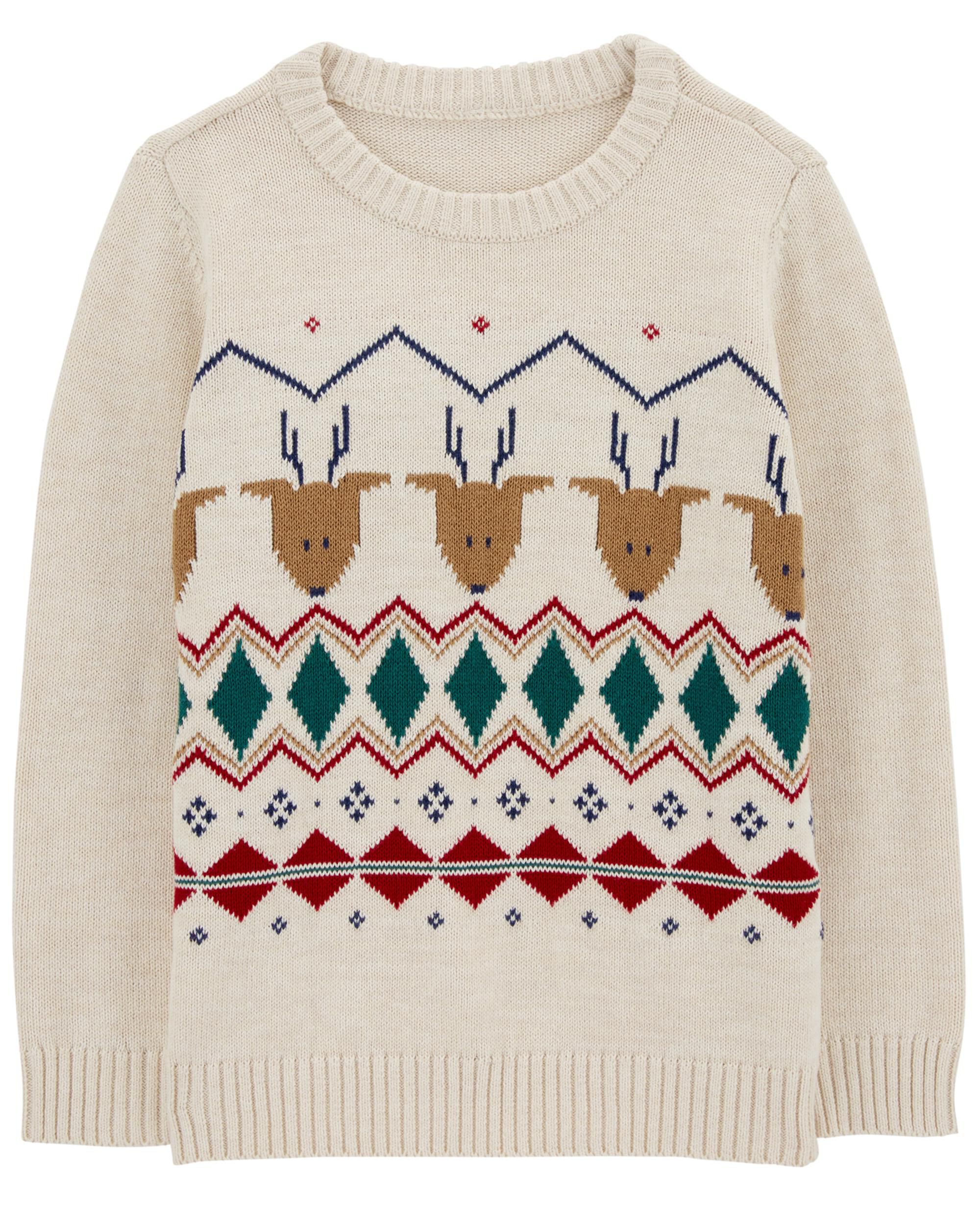 Kid Reindeer Cotton Sweater Carter s Carter s