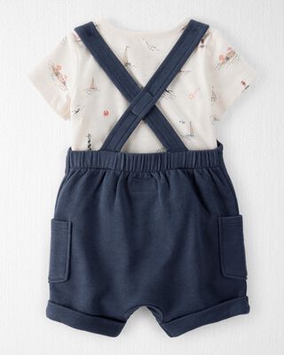 Product image 2 of Baby 2-Piece Organic Cotton Shortall Set