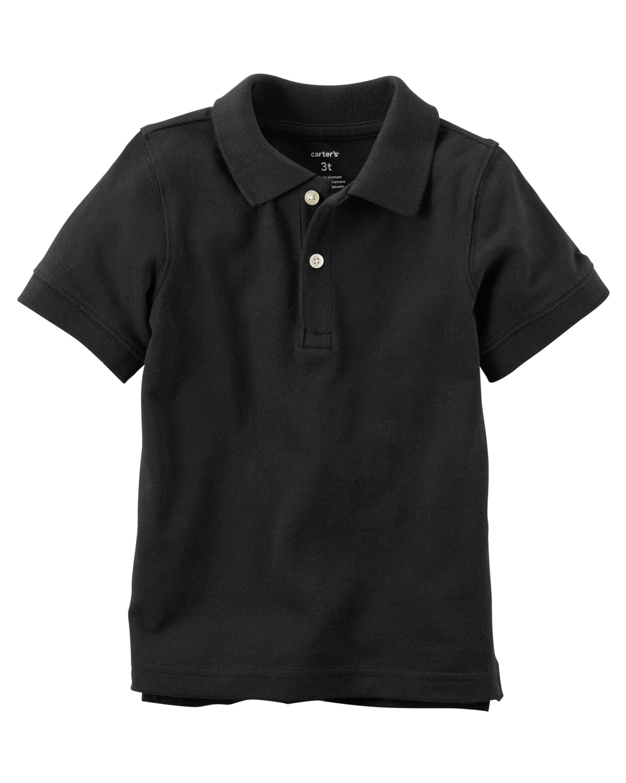 Toddler Black Pique Polo Shirt Carter s Carter s