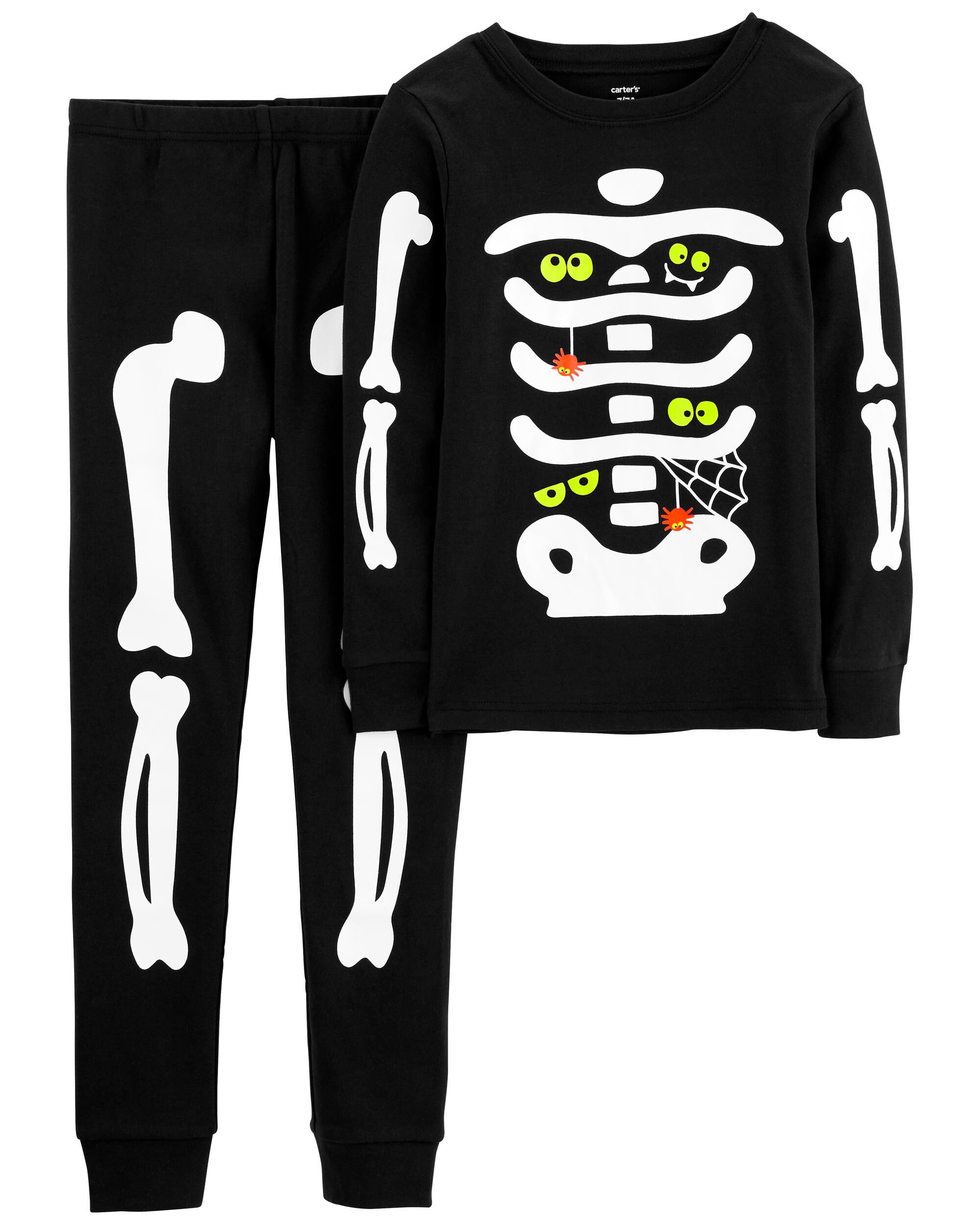 NWT Carter's Boys 12 HALLOWEEN Theme Long Sleeve Shirt Orange PUMPKIN GLOW DARK 