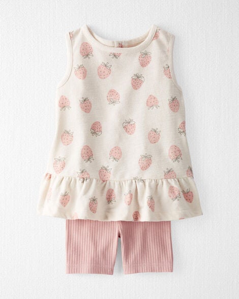  Product image 1 of Toddler 2-Piece Strawberry-Print Set Made with Organic Cotton