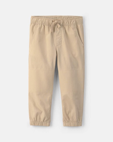 toddler boy canvas pull-on pants - khaki