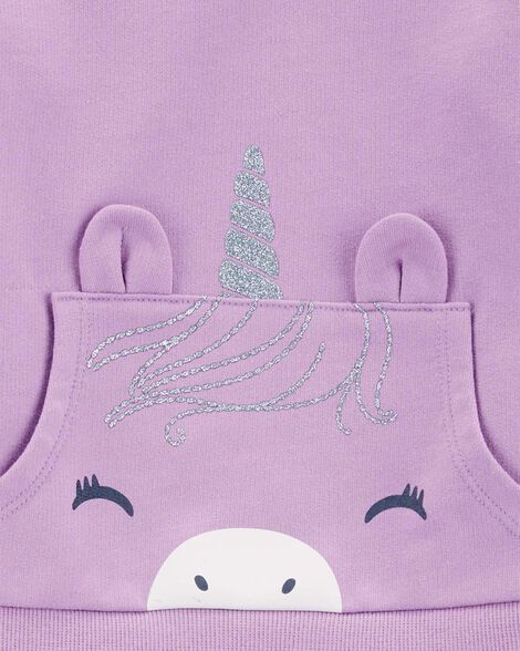  Product image 2 of Toddler 2-Piece Glitter Unicorn Sweatshirt & Polka Dot Leggings