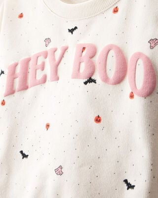Product image 2 of Baby 2-Piece Hey Boo Halloween Outfit Set - Cream