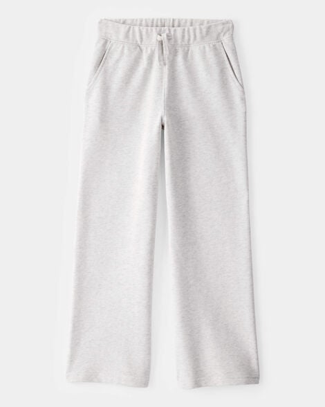 Kid French Terry Drawstring Pants - Grey