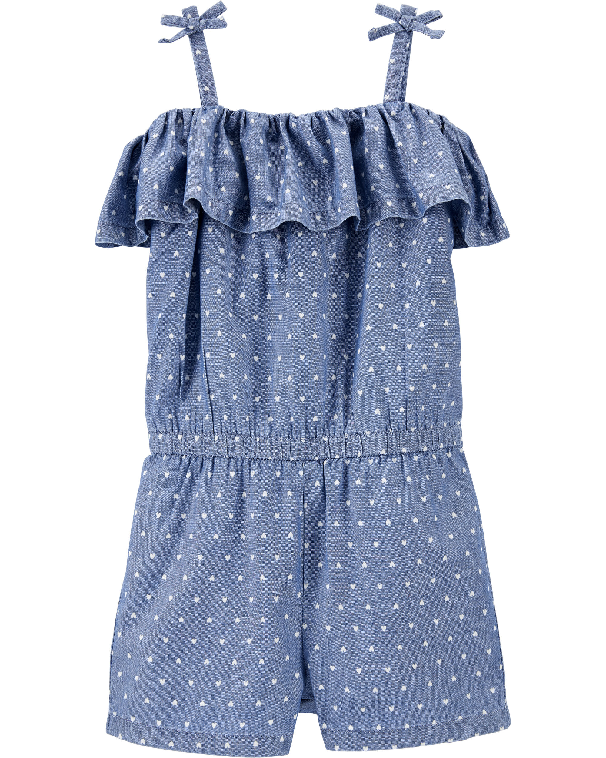*CLEARANCE* Polka Dot Chambray Romper