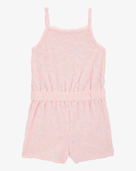  Product image 1 of Toddler Floral Terry Cloth Swimsuit Cover-up Romper - Pink