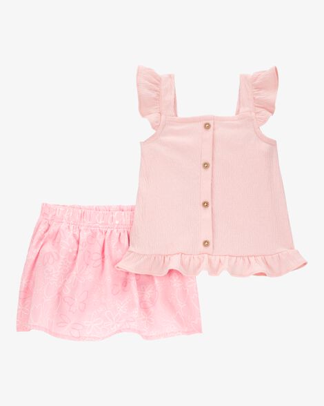 Product image 1 of Baby 2-Piece Print Skort Set - Pink