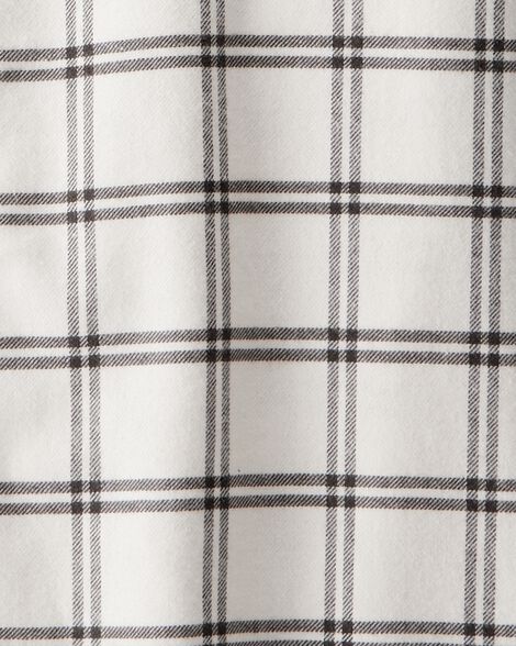 Product image 2 of Boys Plaid Layered-Look Button-Down Hooded Tee - Grey