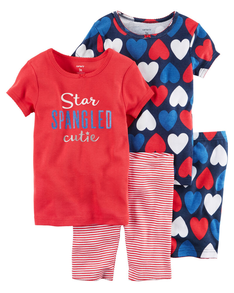 4 Piece Snug Fit Cotton Fourth Of July Pjs Carters Com